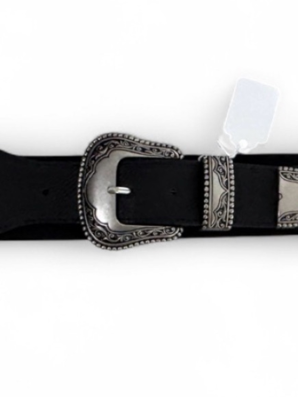 Vince Camuto Heavy Ornate Western Statement Stretch Belt - L/XL